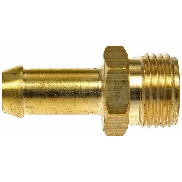 Dorman Inverted Flare Male Connector Barbed End 18 MNPT Thread Size 122 Length Brass 785-412D